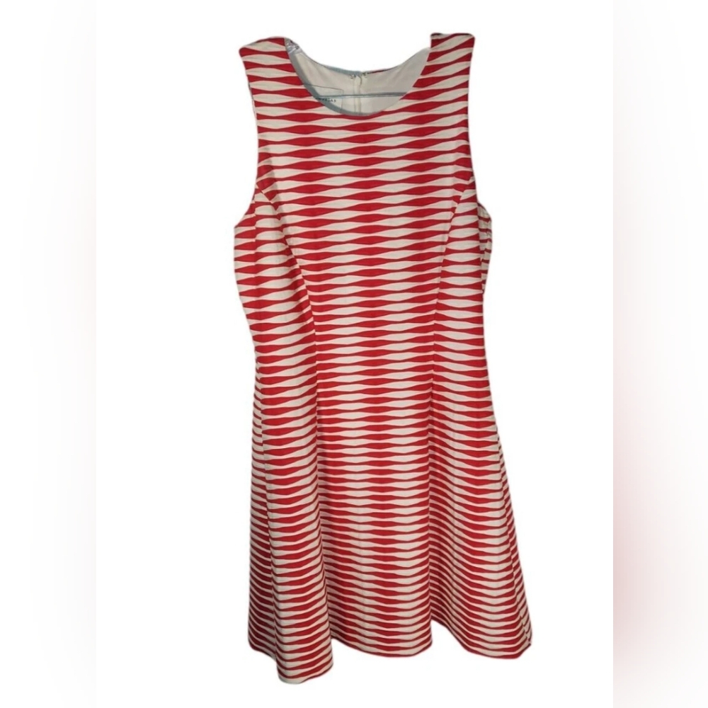 Donna Morgan Pink and White Fit And Flare Dress